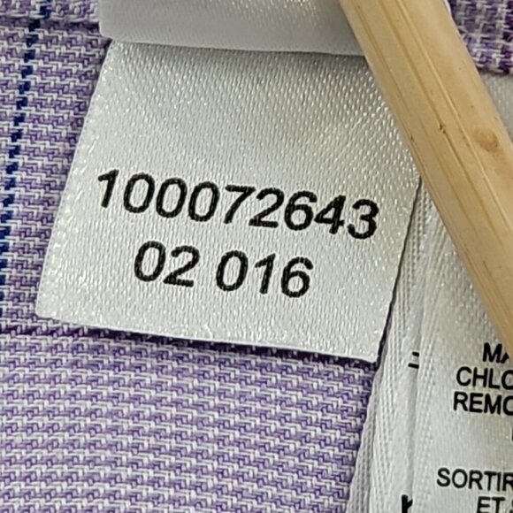Brooks Brothers Regent Shirt Size 15 1/2 - 4/5 Lilac Windowpane Non-Iron EUC - Picture 10 of 16